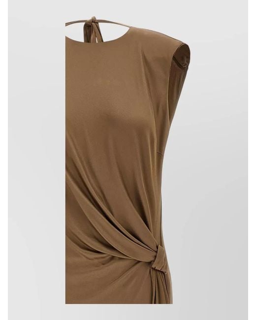Elisabetta Franchi Natural Viscose Maxi Dress