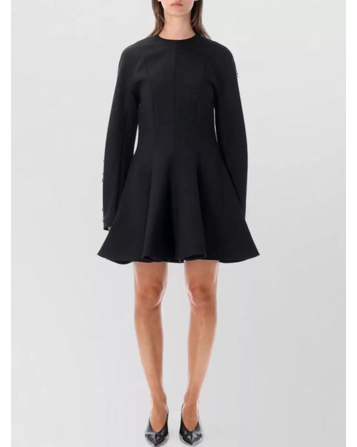 Stella McCartney Black Wool Peplum Mini Dress