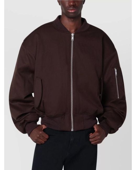 Entire studios Brown Wool Bomber Jacket for men