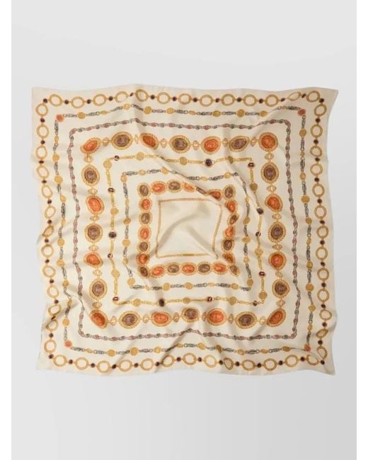 Versace Metallic Bio Silk Twill Scarf The Lover