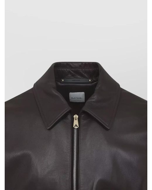 Paul Smith Black Lamb Leather Regular-Fit Jacket for men