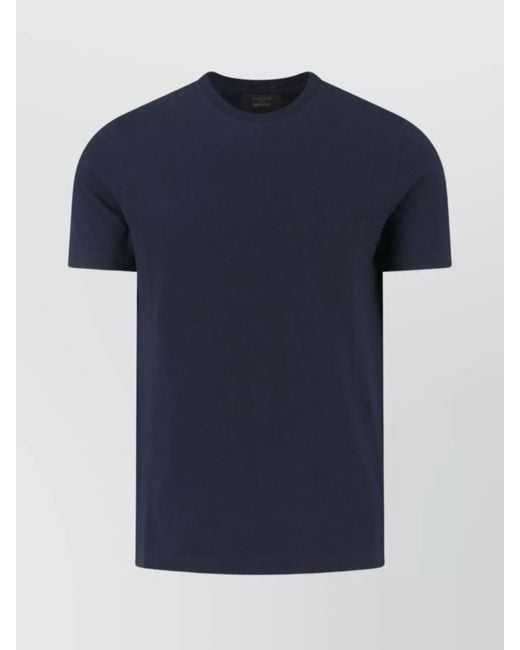 Zanone Blue Cotton Short-Sleeve T-Shirt for men