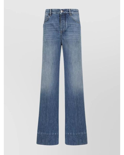 Bottega Veneta Blue Denim Wide-Leg Jeans