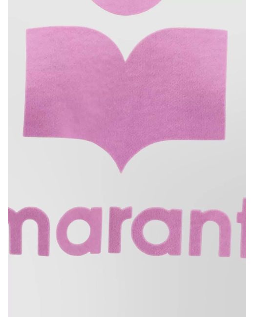 Isabel Marant Pink Logo Print Organic Cotton Sweatshirt