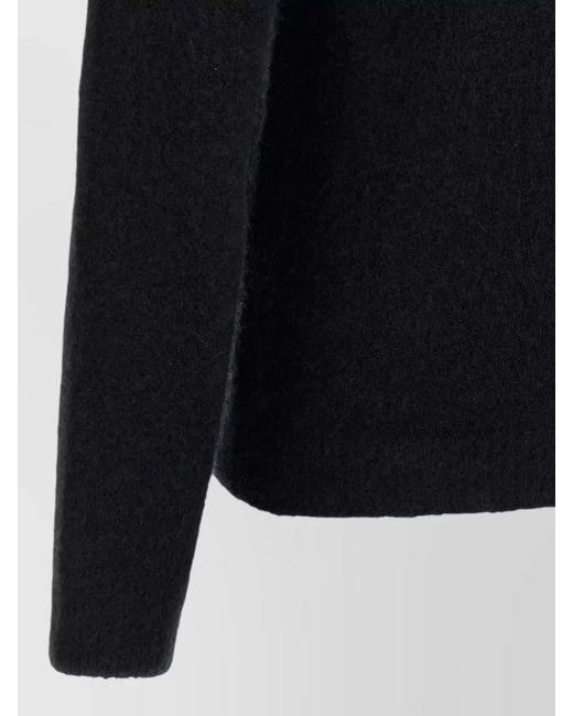 Roberto Collina Blue Ribbed Cashmere Silk Crewneck Sweater for men
