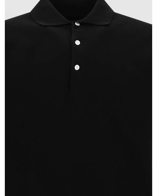 Beams Plus Black Cotton Polo Shirt for men