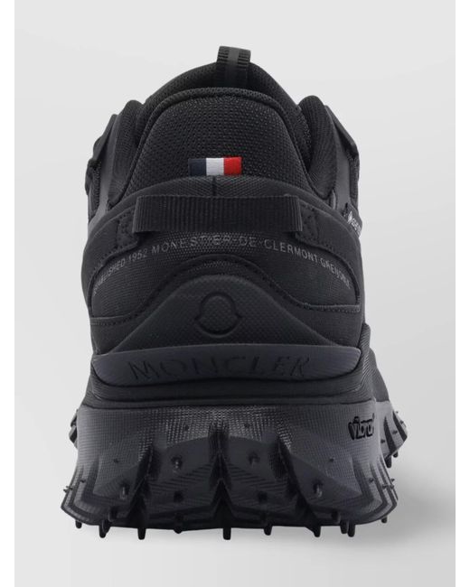 Moncler Blue Leather Low-Top Sneakers for men