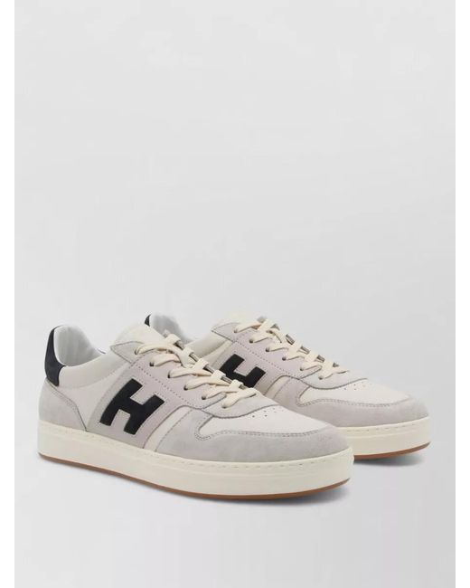 Hogan White Leather Low-Top Sneakers for men