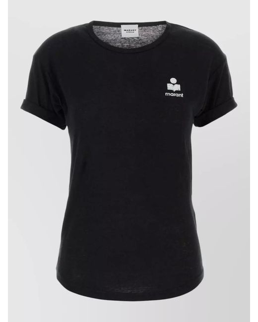 Isabel Marant Black Linen T-Shirt