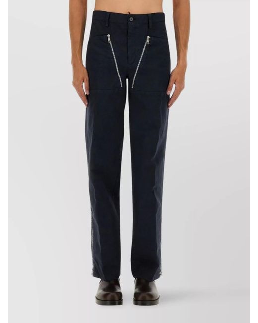 Dries Van Noten Gray Cotton Straight-Leg Trousers for men