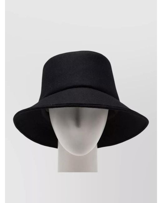 Junya Watanabe Black Wool Blend Round Crown Hat Structured