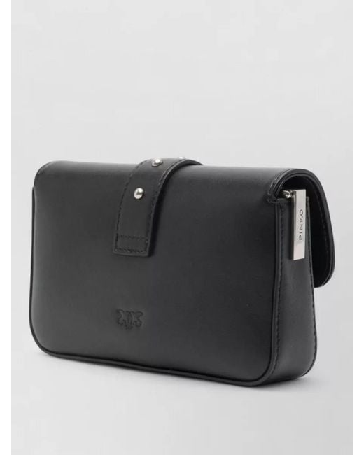 Pinko Black Chain Strap Cross Body Bag Bird Detail