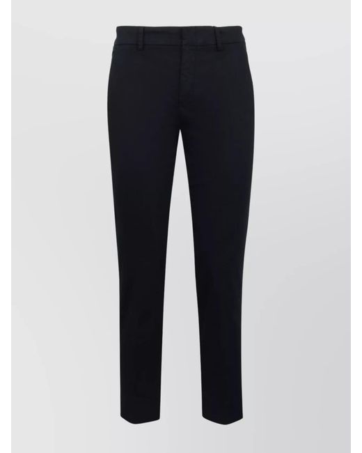 Aspesi Blue Cotton Straight-Leg Trousers