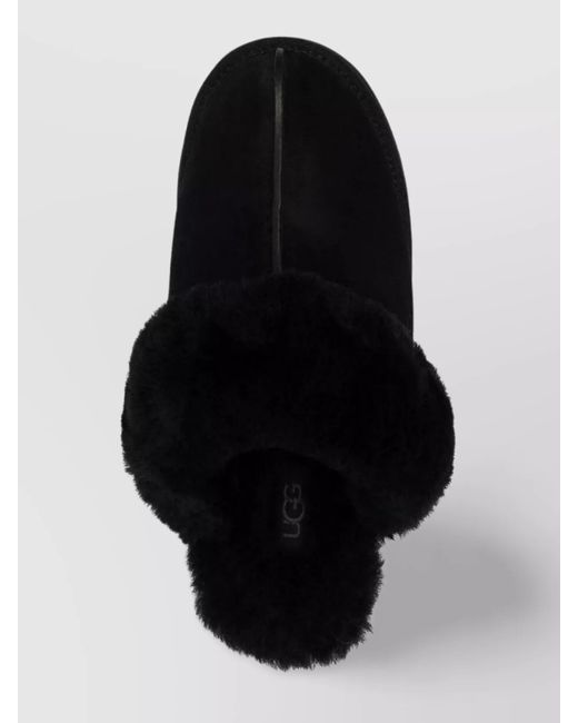 Ugg Black Suede Disquette Slippers