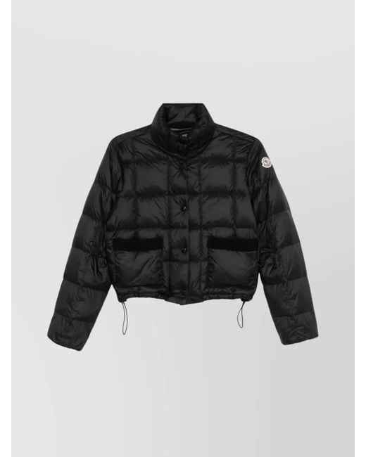 Moncler Black Braided Trim Short Down Jacket
