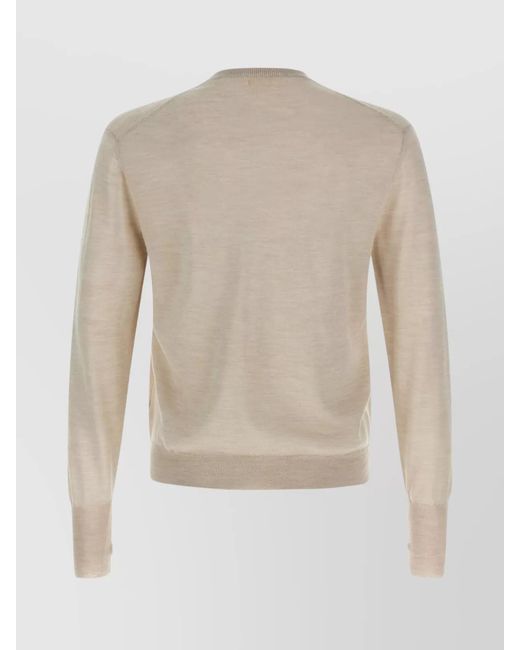 Ma'ry'ya White Wool And Silk Jumper for men