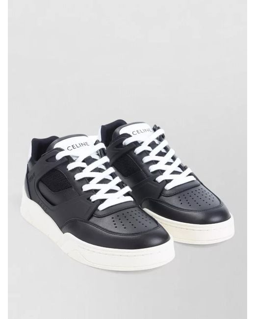 Céline Blue Leather And Mesh Low-Top Sneakers for men