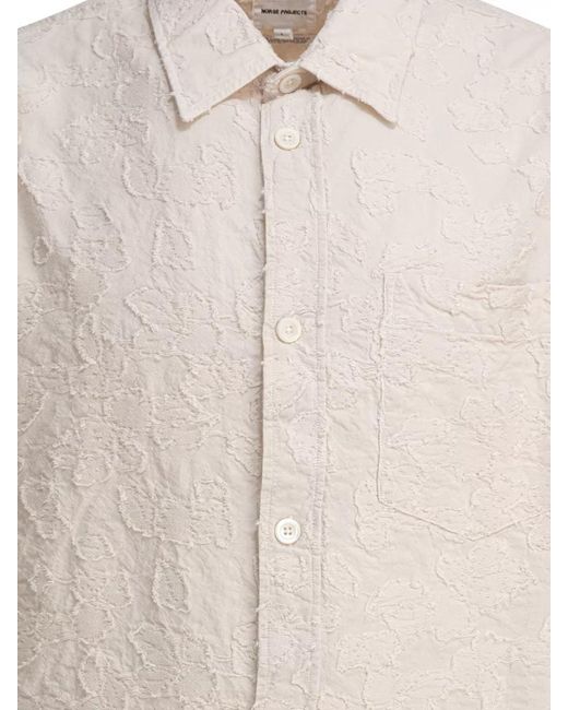 Norse Projects Natural Ole Fil Coupe Short Sleeve Shirt for men