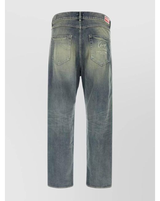 KENZO Blue Denim Straight-Leg Jeans for men