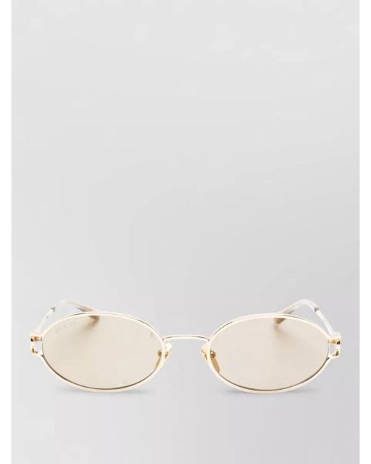 Gucci Natural Oval Frame Sunglasses Adjustable Nose Pads