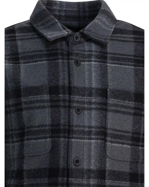 Vince Blue Checked Shirt Jacket for men