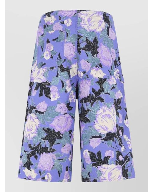 ERL Blue Nylon Bermuda Shorts for men