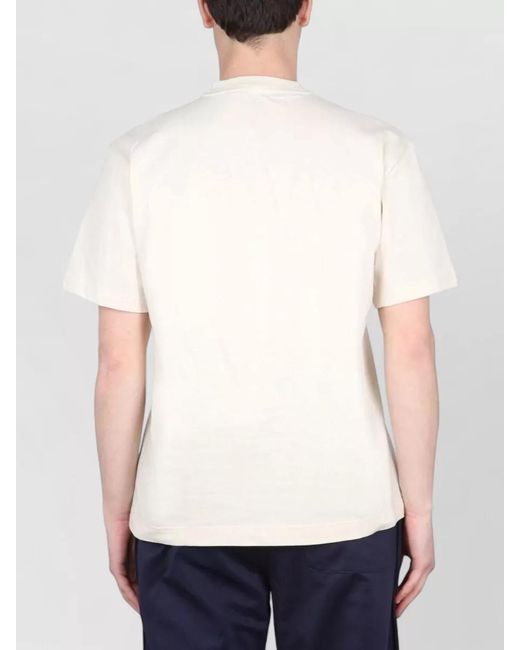 Sunnei White Logo Crew Neck T Shirt Soft Fabric for men