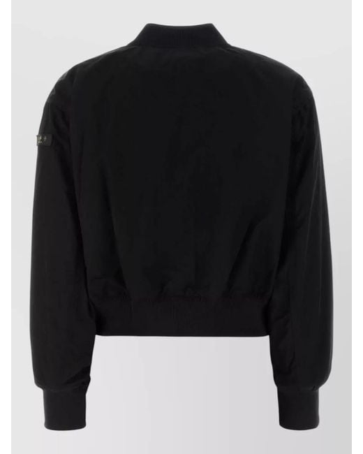 Tatras Black Nylon Single-Breasted Bomber Jacket