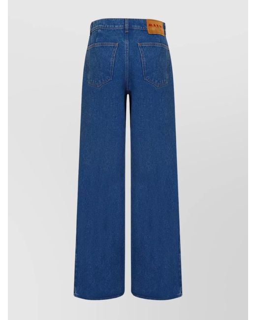 Marni Blue Denim Wide-Leg Trousers