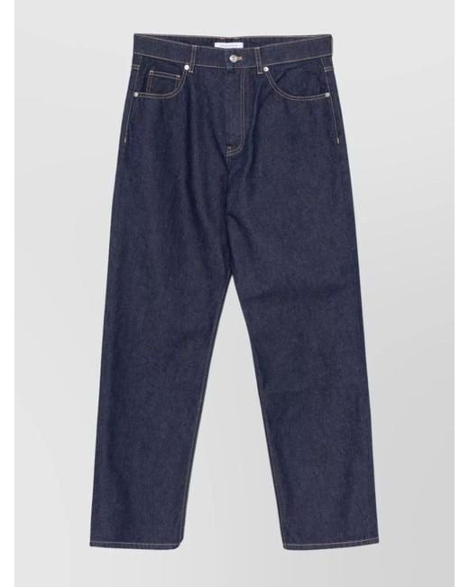 Maison Kitsuné Blue Denim Straight-Leg Jeans for men
