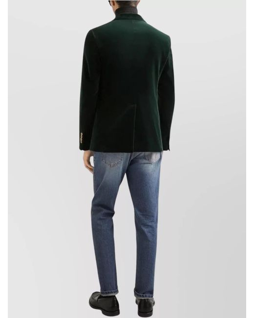 Dolce & Gabbana Blue Distressed Cotton Straight-Leg Jeans for men