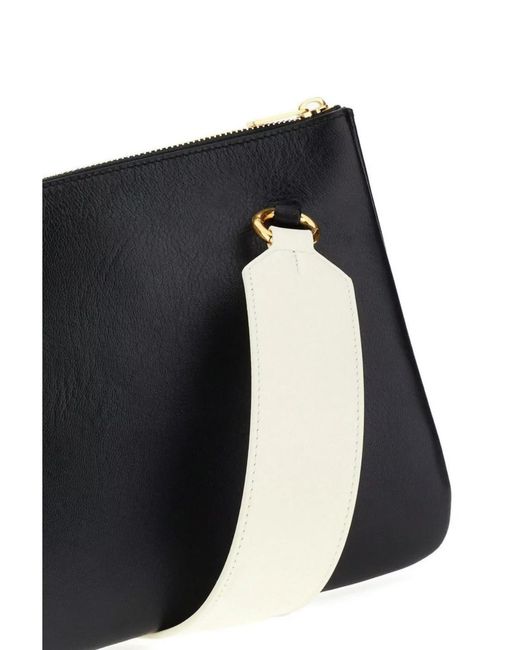 Jil Sander Black Soft Tangle Leather Crossbody Bag