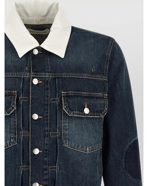 NAMACHEKO Blue Denim Single Breasted Jacket for men