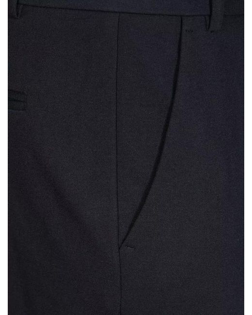 Pinko Blue Tailored Straight Trousers Silk Nylon Blend