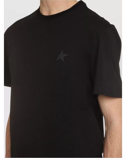 Golden Goose Deluxe Brand Black Cotton Ribbed Crew-Neck T-Shirt for men