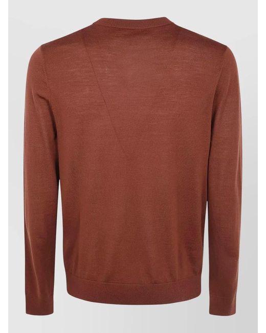 Paul Smith Brown Knit Crew Neck Long Sleeve Sweater for men