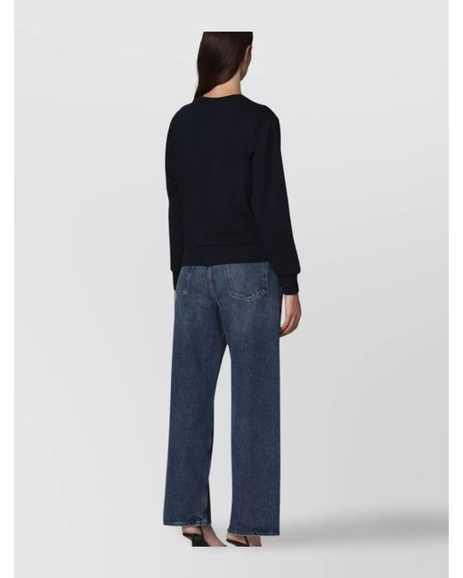 A.P.C. Blue Boxy Rue Madame Cotton Crew-Neck Sweatshirt