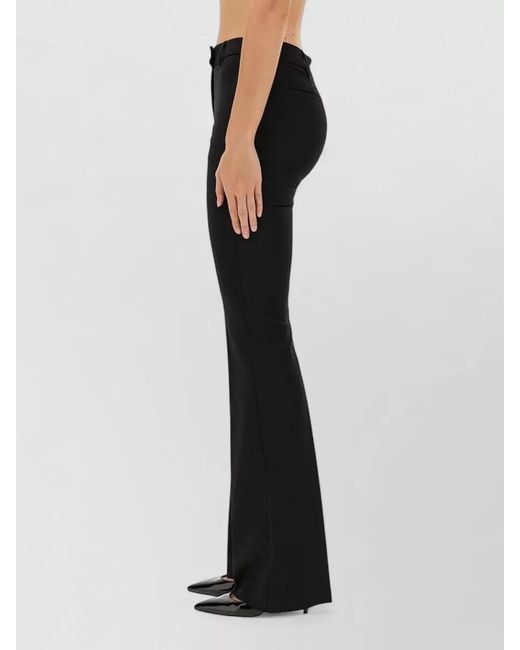 Thelatest Black Skinny Fit Pants Flared Leg Belt Loops