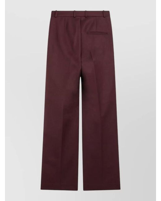Frankie Shop Purple Lenora Tailored Wool Blend Wide Leg Trousers