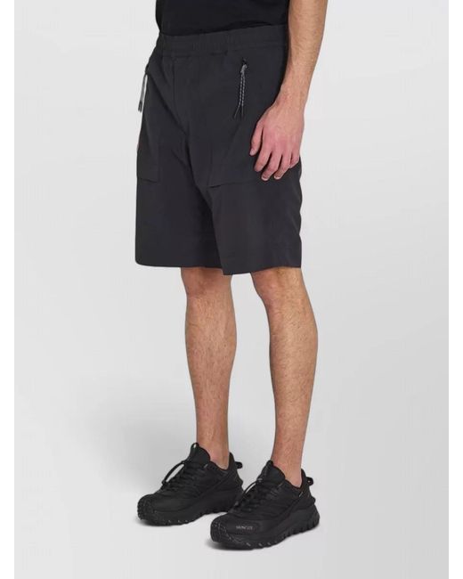 Moncler Black Technical Relaxed-Fit Cargo Shorts for men
