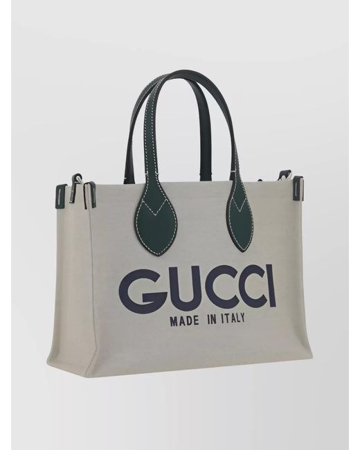 Gucci Gray Mini Logo Shopping Bag Tote Bag