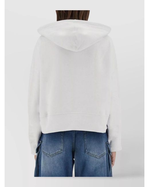 MSGM Blue Regular-Fit Logo-Print Knitted Top