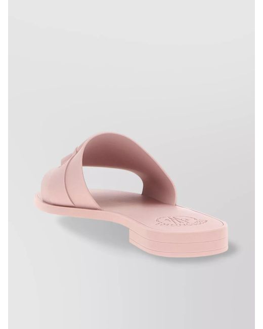 Moncler Pink Logo Rubber Slides