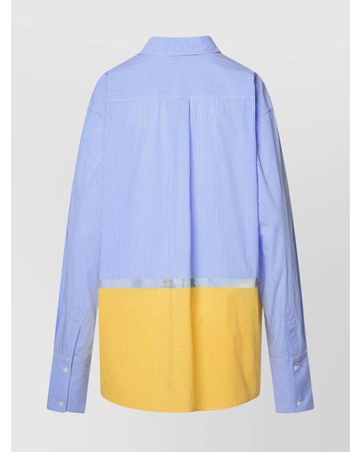 Gcds Blue Striped Shirt for men