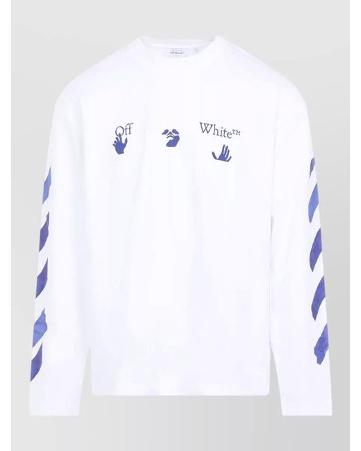 Off-White c/o Virgil Abloh White Bacco Arrow Skate Long Sleeve T Shirt for men