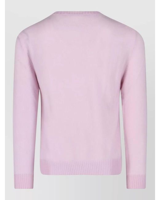 Jil Sander Pink Virgin Wool Crewneck Jumper for men