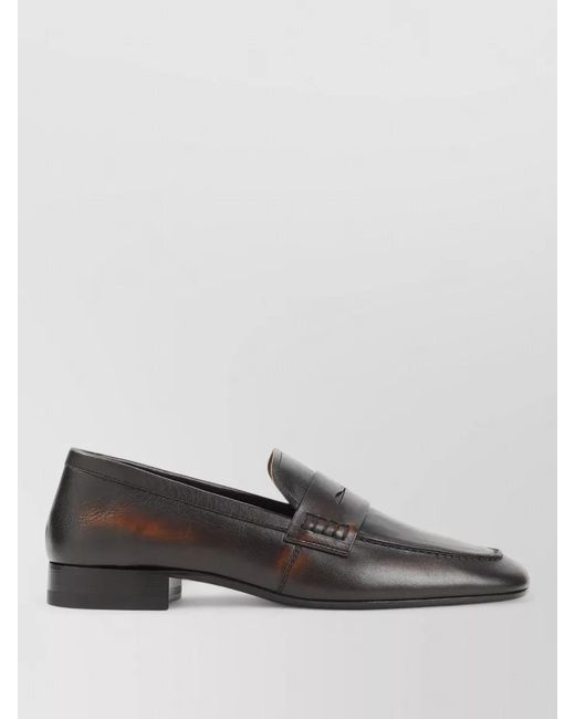 Dries Van Noten Black Calf Leather Loafers
