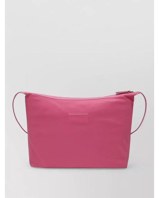 MM6 by Maison Margiela Pink Clutch Bag Adjustable Strap Shoulder Design