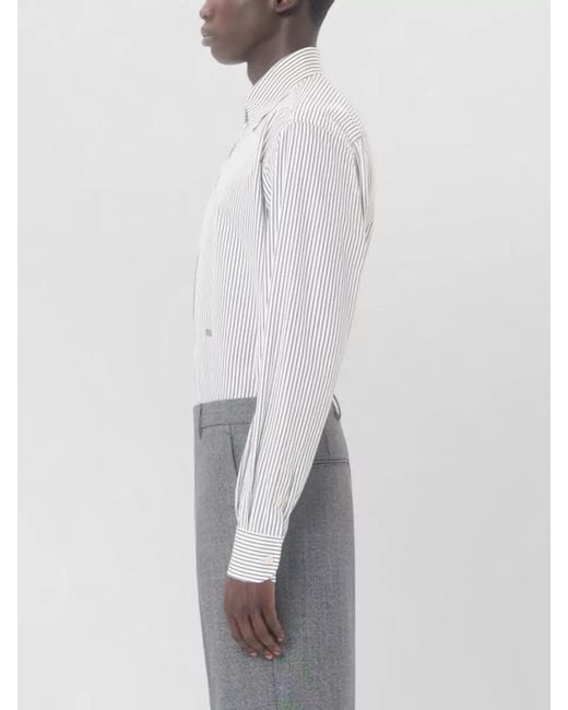 Valentino Garavani White Embroidered Poplin Shirt for men