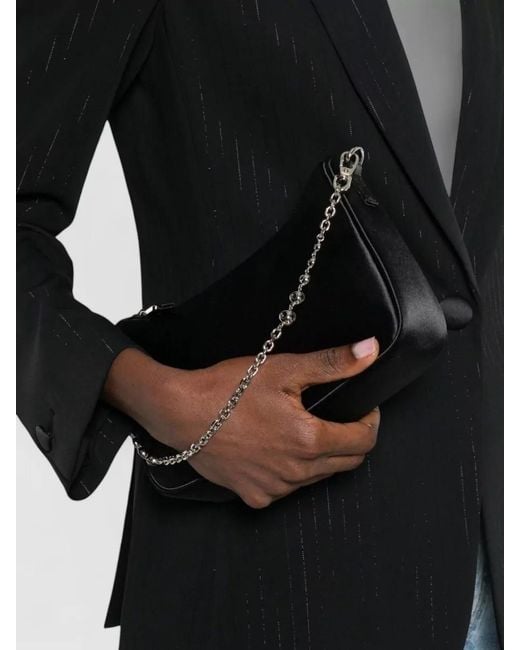 Emporio Armani Black Shoulder Baguette Bag Chain Strap Dustbag